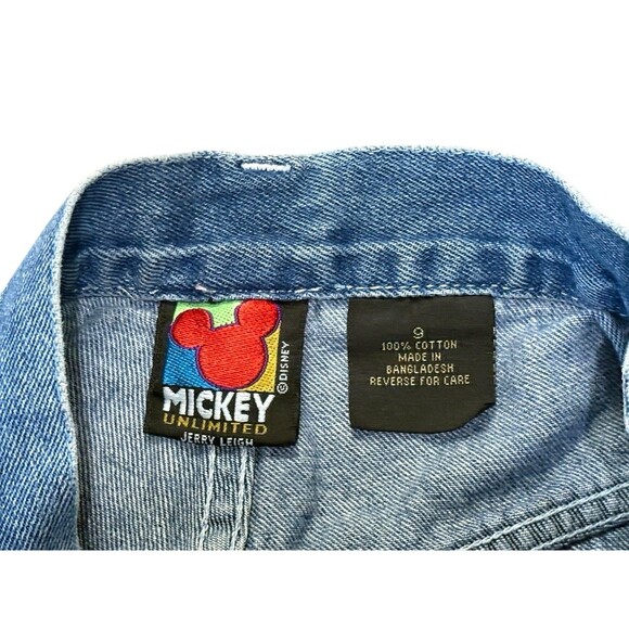 VTG Mickey Mouse Unlimited Junior Jean Shorts Size 9 Jerry Leigh Embroidered 90s - Picture 3 of 4